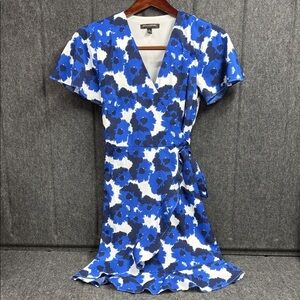Banana Republic Blue and White Floral Midi Dress